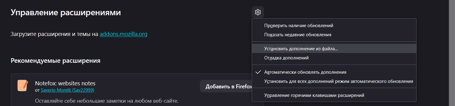 Скриншот браузера Firefox шаг 2